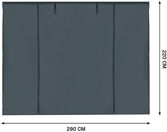 Ensemble de parois latérales VONROC - 6 x 3 m – 6 pièces - Pour 2 tentes de réception Premium PT501XX | Gris
