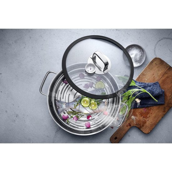 WMF Vitalis - Cocotte à vapeur et à rôtir - Ø 28 cm - Acier inoxydable - Avec couvercle - Compatible induction