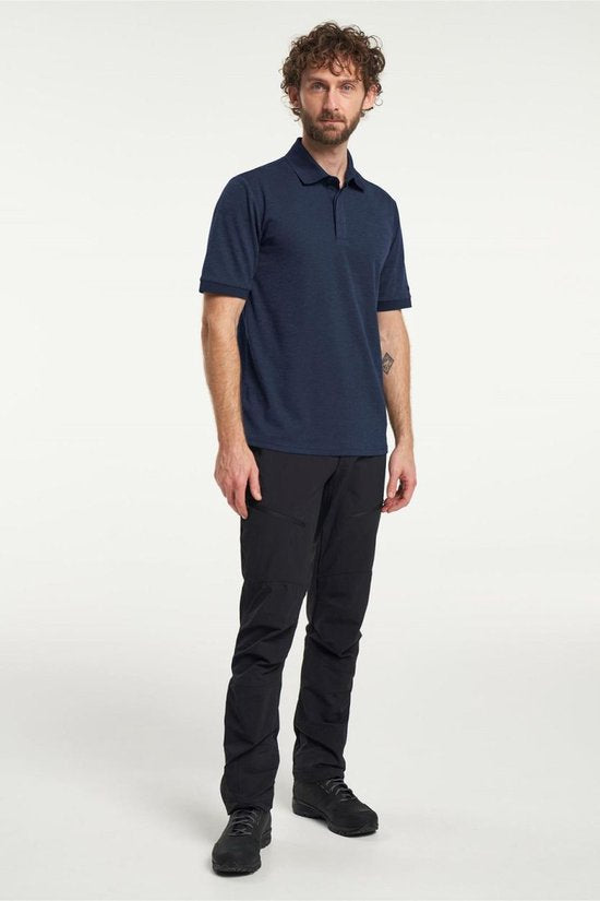Tenson TXlite Melange Polo 465018060 - Bleu foncé - S