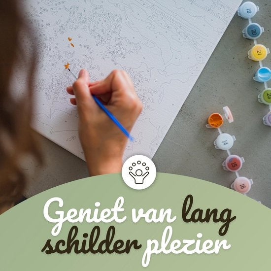 Rubye® Painting On Number Adultes - Bateau - Avec cadre et chevalet - 40x50cm