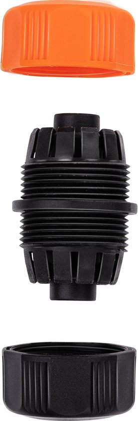 BLACK+DECKER Connecteur de tuyau 1/2" - 13 ⌀ MM - Raccord de tuyau d'arrosage - Noir/Orange