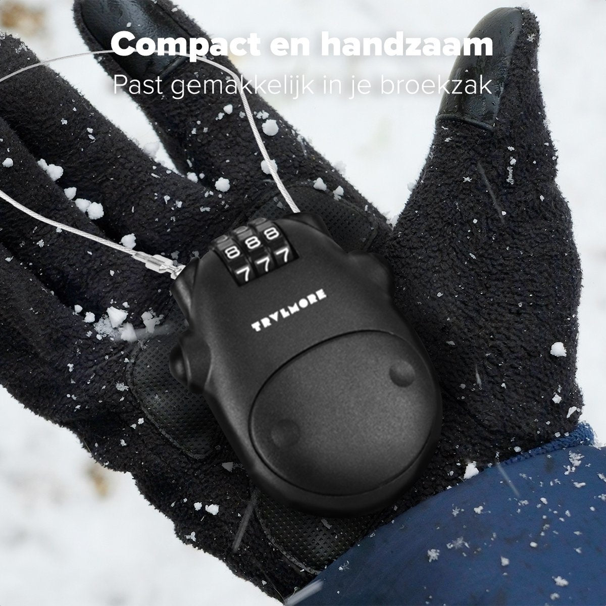 TRVLMORE Cadenas pour snowboard - Cadenas pour ski - Cadenas à chiffres - Acier