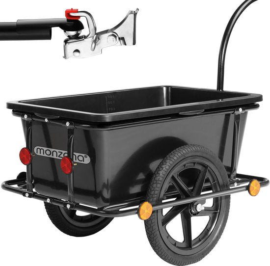 Remorque de vélo - Monzana - 90L - 78x61x50cm - Noir