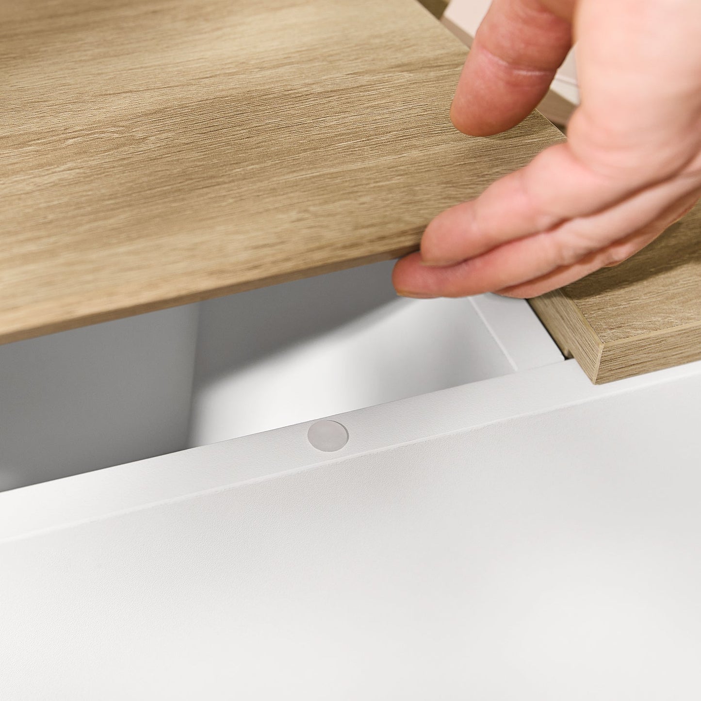 SoBuy FBT162-WN Table de chevet 20x60x65 cm Blanc avec 3 compartiments pour lit à ressorts et petites chambres