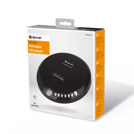 Lecteur CD Portable Denver – Discman avec écouteurs – Compatible CD/CD-R/CD-RW