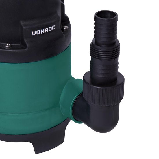 VONROC Pompe submersible/pompe à eau 400W - 8000l/h - Pour eau propre et sale - Avec flotteur