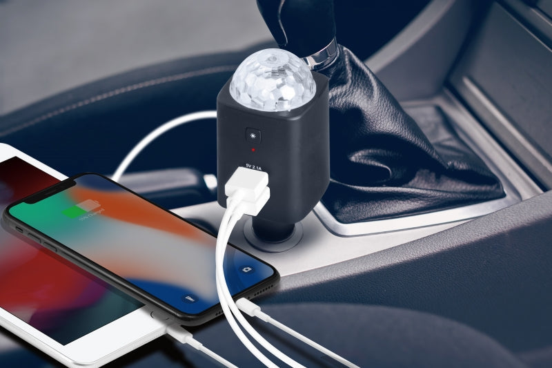 Chargeur mobile voiture - Technaxx - Disco - Noir