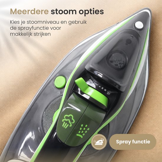 Vapore - Fer à vapeur 2400W - Semelle en céramique - Fer à repasser - 34g/min de vapeur - Anti-goutte - Fer à repasser - Autonettoyant - Tapis de repassage résistant à la chaleur inclus