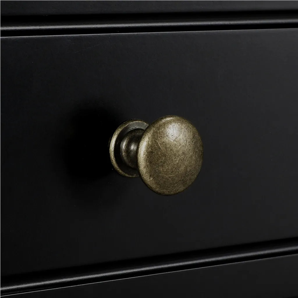 Table de chevet Yaheetech avec 2 tiroirs et un compartiment de rangement - Noir - 40 x 35 x 60 cm