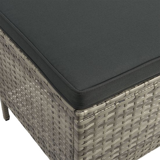Ensemble de salon en polyrotan - Manacor - Gris