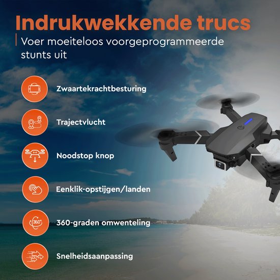 PuroTech Quad Drone 4K Camera - Sac de transport inclus - 3 batteries - 36 minutes de vol - Aucune licence de vol requise - Mini Drone - Adultes / Enfants - Intérieur et extérieur