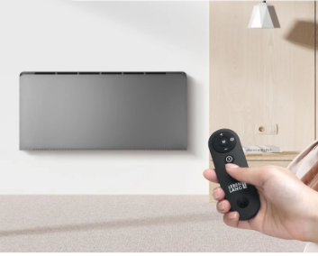 Chauffage électrique LIFETIME - 3 niveaux de chaleur, WiFi & App Control - 2000W - 94,5 x 50,5 x 12,5 cm - Gris