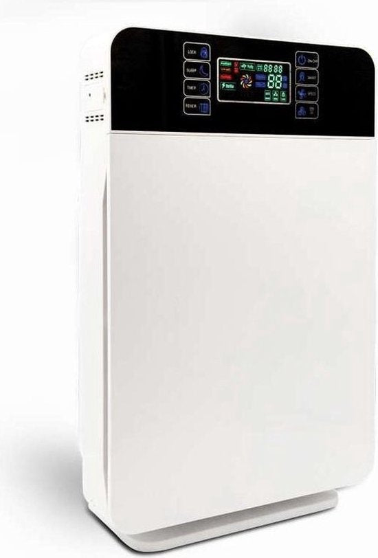 Livington AirPurifier - Purificateur d'air 30 m² Blanc - Système de filtration à 6 éléments - Filtre HEPA, filtre à charbon actif, filtre UV, ioniseur