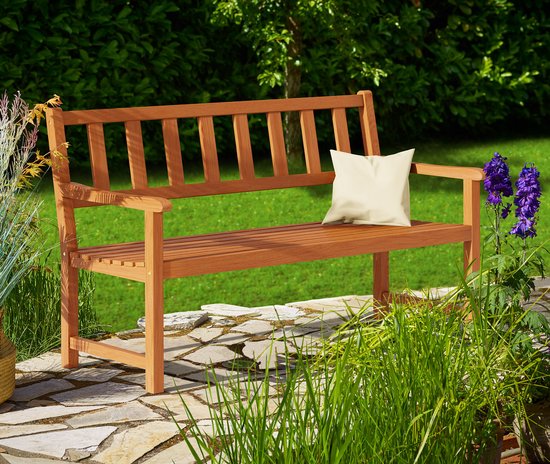 Banc de jardin Casaria - Acacia certifié FSC® / Largeur 120 cm - Brun