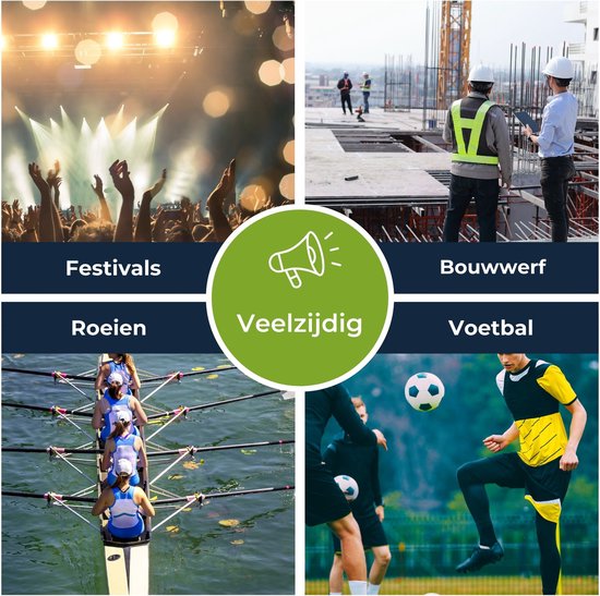 Velleman Mégaphone puissant de 50 W avec sirène intégrée, enregistrement de 700 secondes, réglage du volume, Bluetooth, microphone à main et connexion USB, portée : max 1200 m, noir mat