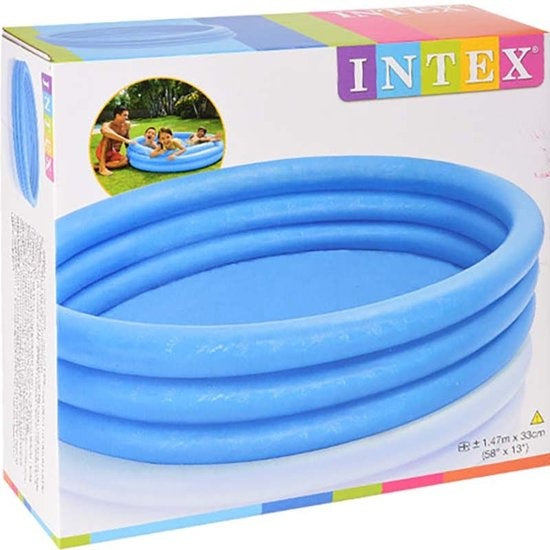 Intex Inflatable Pool Crystal - 3 anneaux - Piscine gonflable - 147 cm