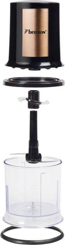 Hachoir Bestron - AKC200CO - Capacité de 500 ml - 2 lames en acier inoxydable - Fonction pulse - Couleur cuivre - Garantie de 5 ans