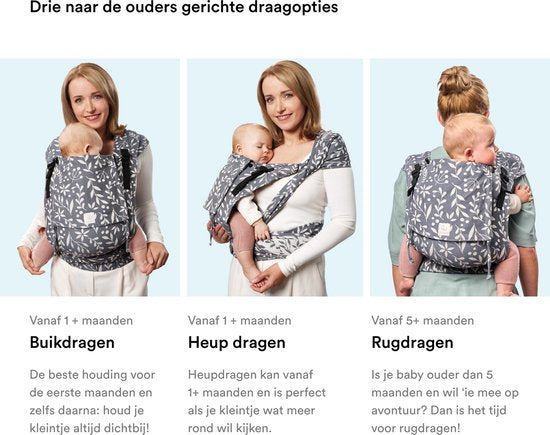 Stokke Limas Carrier Plus, Terracotta - Version 2023 (OCS) - Porte-bébé à demi-boucle - Trois positions de portage - Convient aux bébés de 1 mois / 4 kg à 18 kg