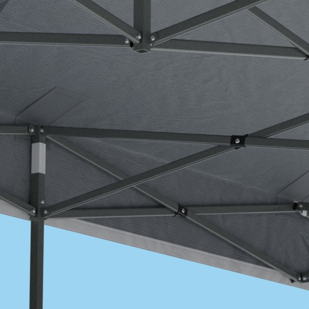 Tente de réception - LifeGoods - Étanche - Sac de transport à roulettes - 3x6 m - Gris foncé