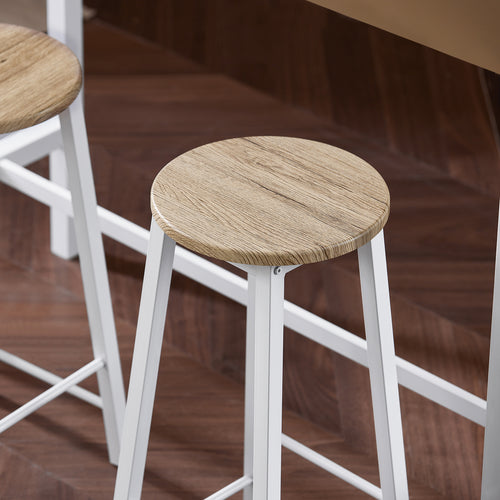 SoBuy - Table de bar avec 4 tabourets - OGT22-WN -Max. 150 kg - 120 x 40 x 100 cm - Blanc
