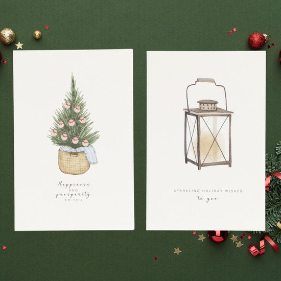Partizzle 36x Cartes de Noël de luxe avec enveloppes - Cartes de Nouvel An - 2025 Collection / 12 Designs