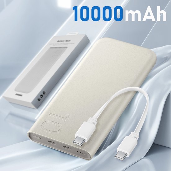Samsung Quick Charger Duo Powerbank - 25W - USB-C - 10 000 mAh - Beige