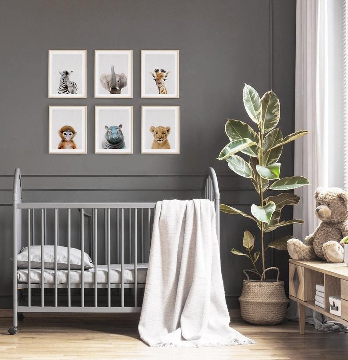 Affiches d'annimaux pour la chambre d'enfant - Generic - 6 Affiches - 21x30 cm - Papier robuste - Safari