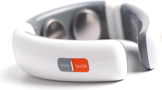 QLT Pulse Neck Massage Device with 16 Stages - 6 Massage Modes and Timer - Electrostimulation - Efficace contre les maux de tête et les vertiges - White