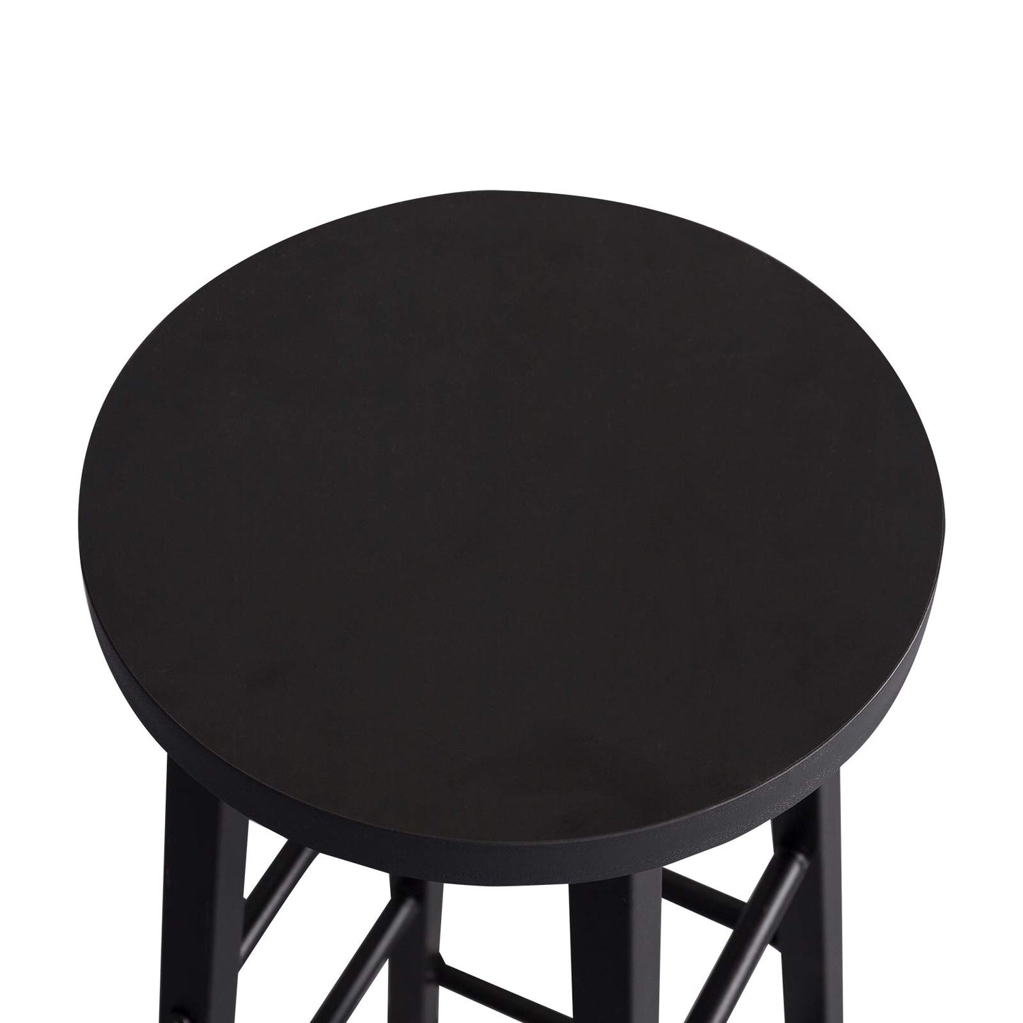 WOLTU BH130sz-2 - Lot de 2 tabourets de bar - Noir - Hauteur d'assise 71 cm avec repose-pieds