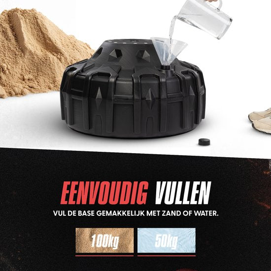 Inventus Boxing Bag Standing - 185 cm - Bâton de boxe debout - Remplissage eau / sable - Boxe et entraînement - Sac de boxe lourd - Adultes - Noir
