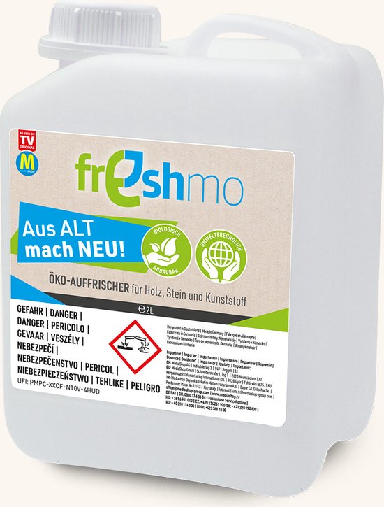 Freshmo Recharge 2 litres - Bidon - Recharge - rafraîchisseur pour le bois, la pierre et le plastique