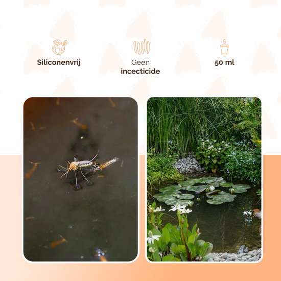 Knock Pest Control Mosquito Larvae Stop 50 ml - Moyen de lutte contre les larves de moustiques - Convient pour le traitement des eaux stagnantes - étang et aquarium - Action efficace jusqu'à 4 semaines
