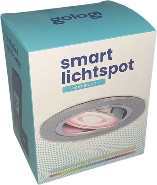 Gologi Smart Recessed Spotlights - Smart LED Downlight Dimmable - Tiltable - RGB+CCT Light - Gu10 LED Lamp - White