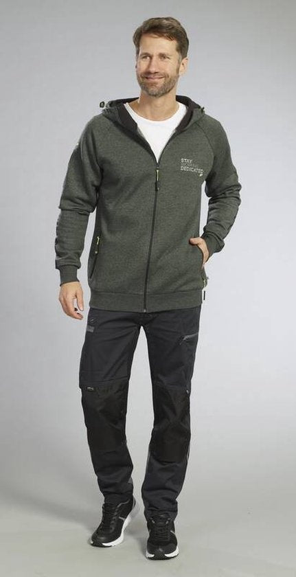 Veste de survêtement TERRAX WORKWEAR avec capuche, vert/noir, taille L