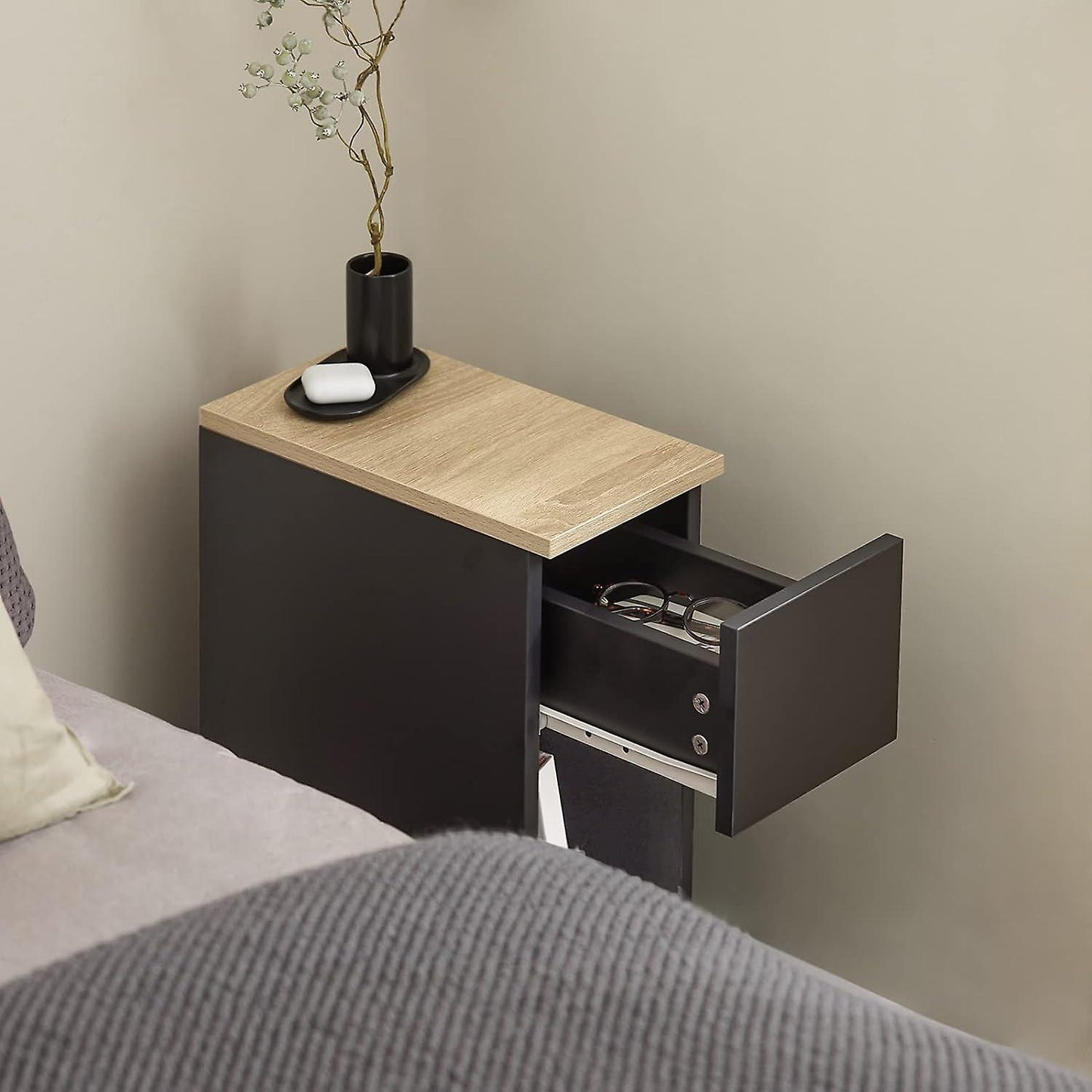 SoBuy - Table de nuit Table d'appoint Table de lampe - 20x35x60 cm - Noir