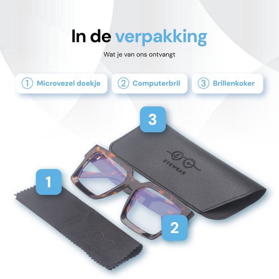LC Eyewear Lunettes d'ordinateur - Lunettes à lumière bleue sans force - Lunettes à lumière bleue - Lunettes d'affichage - Unisexe - Léopard