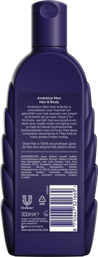 Shampoing Andrélon Men Hair & Body - 300 ml
