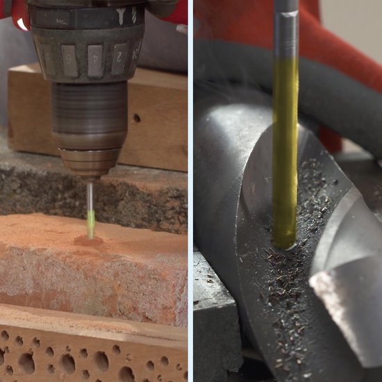 Hammersmith Drill Bit Pro - jeu de forets universel pour le métal, la pierre, le bois et bien plus encore - jeu de forets hexagonaux en alliage de titane - 16 forets dans le coffret + 4 forets à coupe à gauche + 1 meule