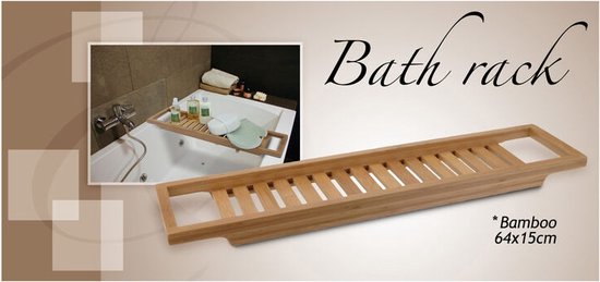 Excellent Houseware : étagère de salle de bain en bambou - 64 x 15 cm - pour ranger des objets - étagère de salle de bain - marron