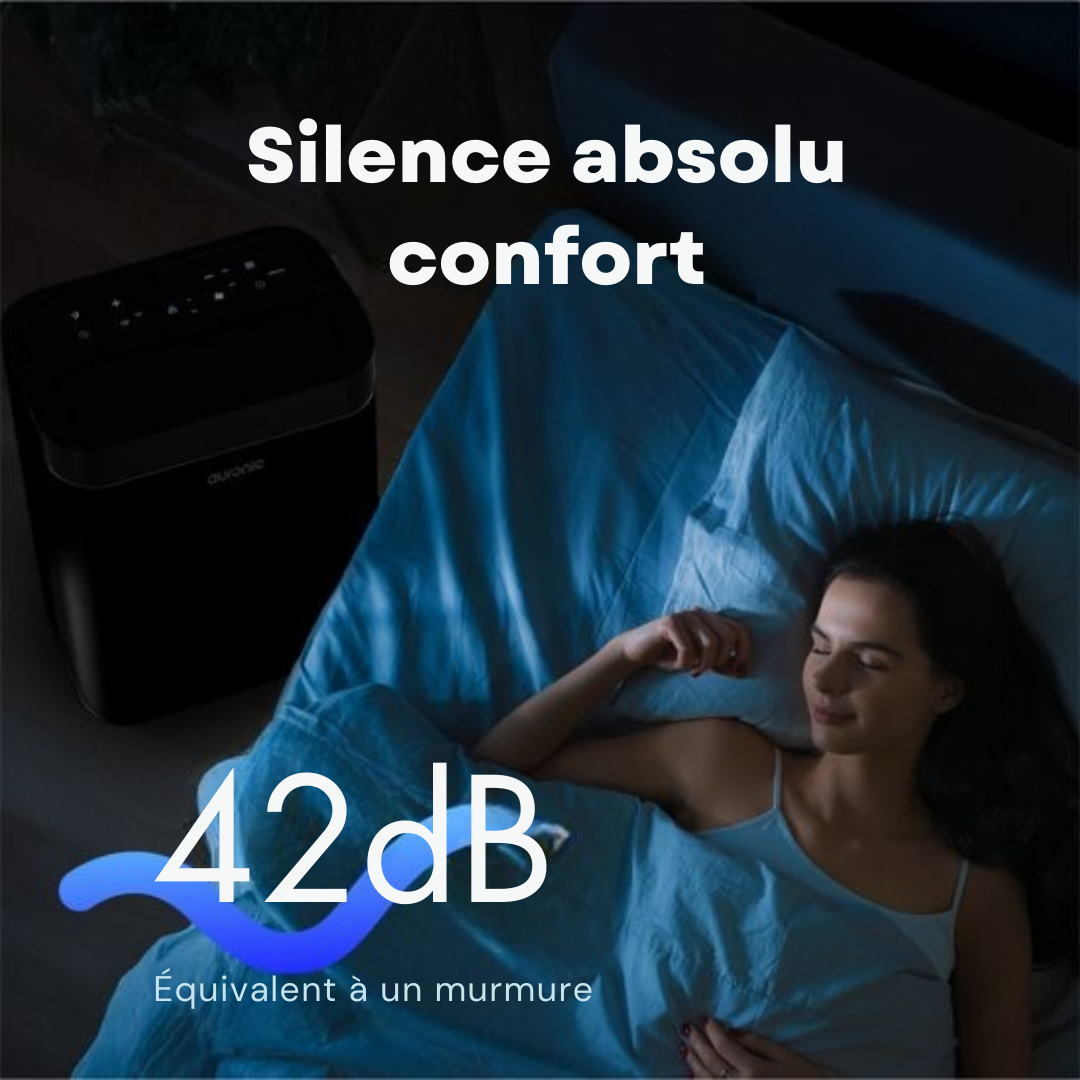 Déshumidificateur et purificateur d'air Auronic - Better Plus Series - Déshumidifie 20L par jour - Réservoir d'eau de 5L - Chambre à coucher, salle de bain, salon et bureau - Dévoreur d'humidité pour la maison - Noir