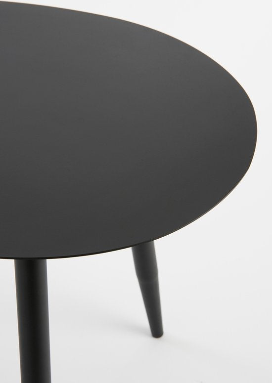 Table d'appoint Mica Decorations - Lot de 2 - L80 x L60 x H47 cm - Métal - Noir