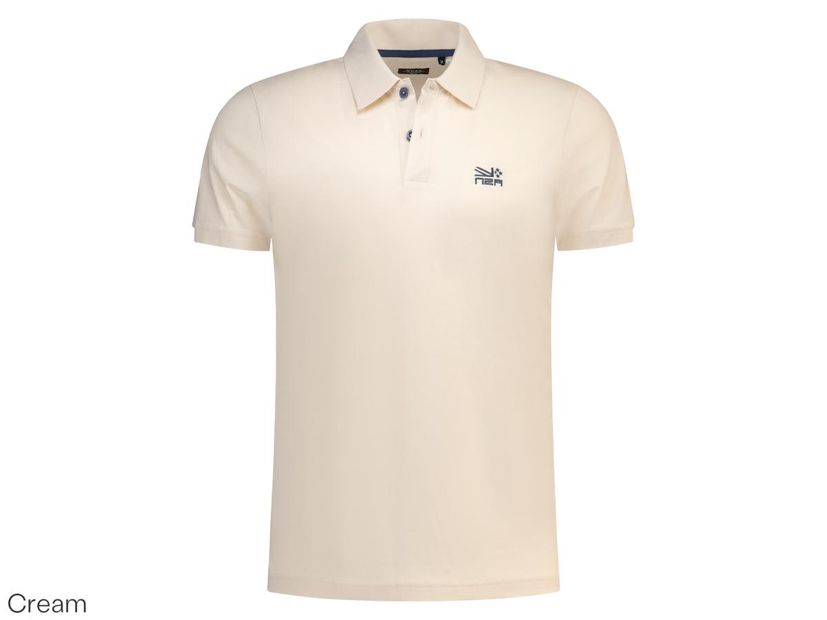 Polo NZA en coton - Tissu jersey - taille XL - Crème
