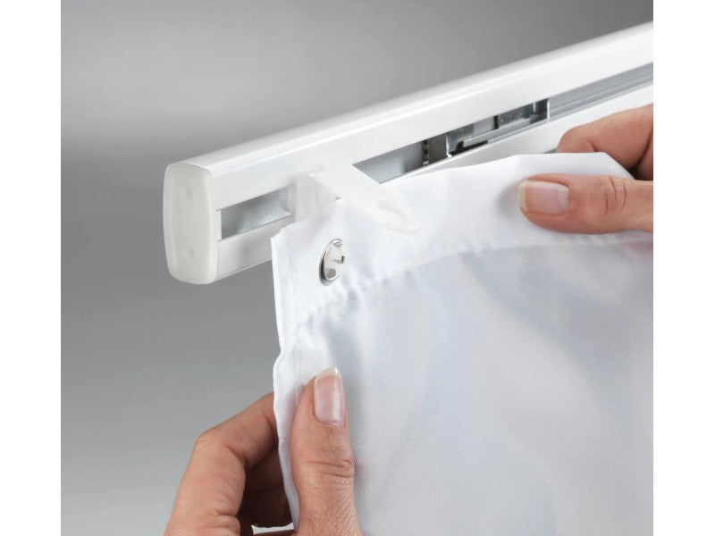 Rail télescopique pour rideau de douche Wenko Era 75-125 cm – Blanc – Sans perçage