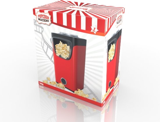 Gadgy Popcorn Machine - Hetelucht Popcornmaker - 1100 watt - met Maatschep - Popcornmakers kinderfeestje