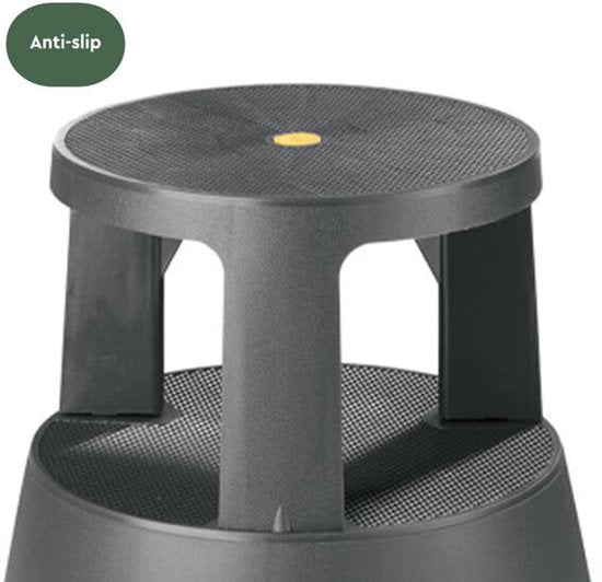 BRASQ Tabouret de marche noir ST200 - Mobile - Capacité 150 kg - Tabouret de marche - Tabouret de marche adultes - Pied d'éléphant