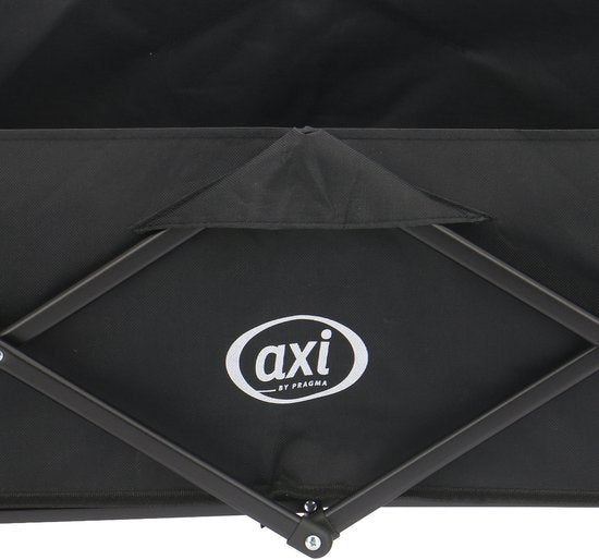 Chariot pliable AXI AB131 – Noir – Avec poignée de traction, freins et housse – Capacité de charge de 100 kg – Facile à transporter – Métal