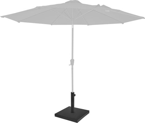 VONROC socle de parasol Rosolina - Socle de parasol en métal avec remplissage en béton - 45x45cm - 26 kg - Pour parasols à manche