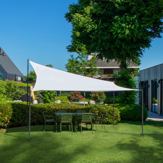 VONROC Premium Shade Cloth - Bâche - Rectangle - 400x300 cm - Déperlant - Blanc - Sac de rangement et cordon de fixation inclus