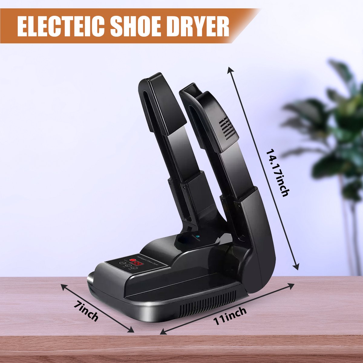 TibaGoods Premium Shoe Dryer & Shoe Freshener - Fonction ozone - Shoe Dryer Fresh - Fonction séchage - Comprend 10 destructeurs d'odeurs - Chaussure - Noir