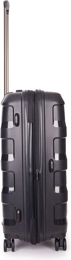 Stratic Straw+ - valise moyenne - 66x45x28 cm - 3.7 kg - 65-74 L - spinner - noir
